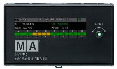 MA Éclairage MA4023581 sur PC 8 NODE NODE DIN-RAIL 4K Ethernet à DMX Convertisseur