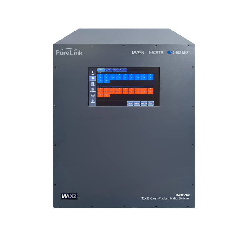PureLink MAX2-36X 36×36 Media Axis 2 4K60 Cross Platform Matrix Switcher Frame