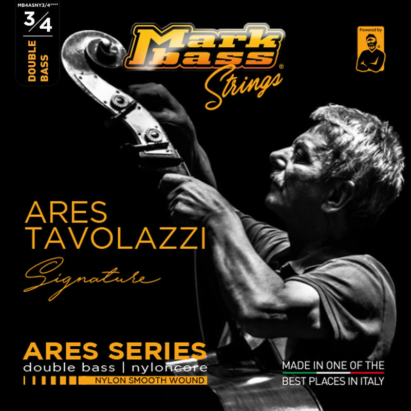 Mark Bass MB4ASNY3/4 Ares Tavolazzi Signature Cordes pour contrebasse Nylon Smooth Wound - 3/4