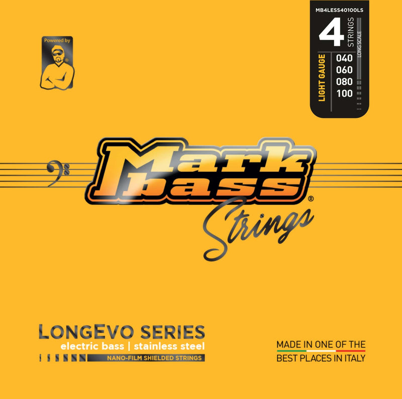 Mark Bass MB4LESS40100LS Longevo Stainless Steel Nano-film Shielded Bass Strings Long Lived (.040 - .100)