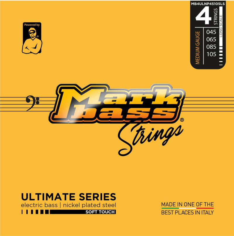 Mark Bass MB4ULNP45105LS Long Scale Soft Touch 4 cordes de basse – Calibre moyen (acier nickelé)