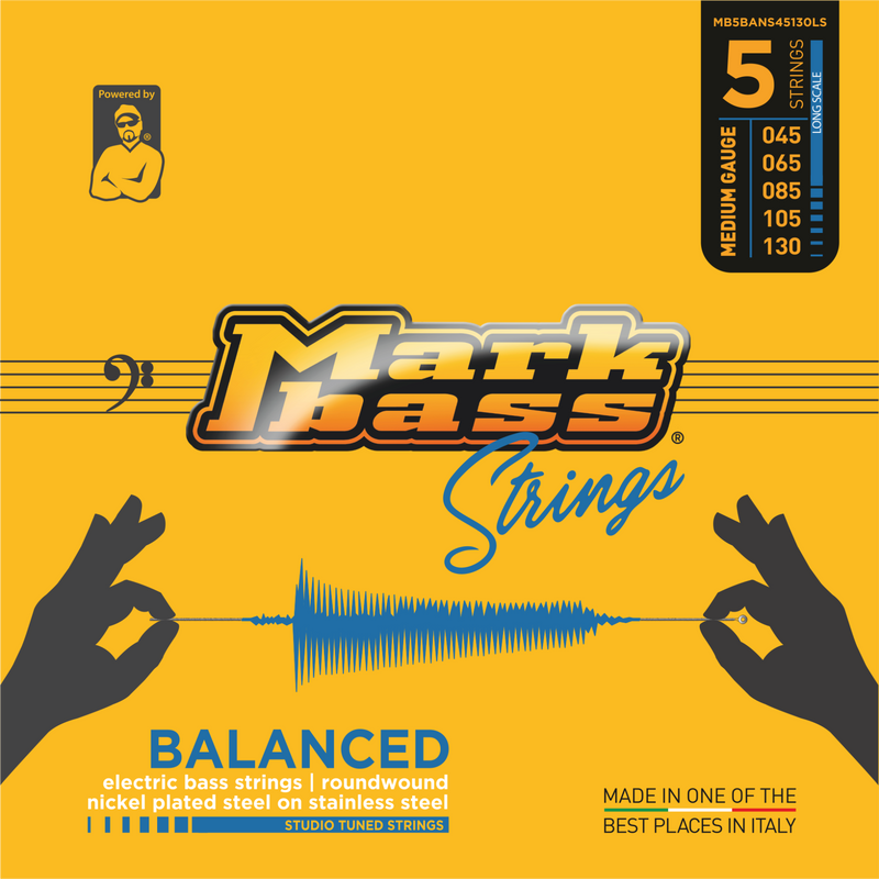 Mark Bass MB5BANS45130LS Nickel Plated Steel On Stainless Steel Studio Tuned Bass String (.045 - .130)