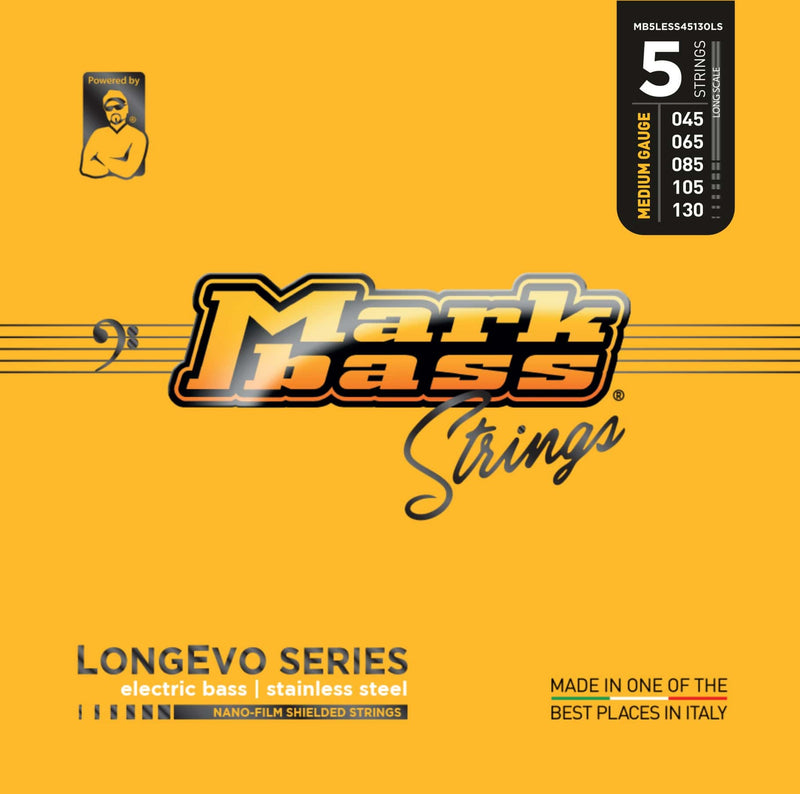 Mark Bass MB5LESS45130LS Stainless Steel Nano-film Shielded Strings Long Lived (.045 - .130)