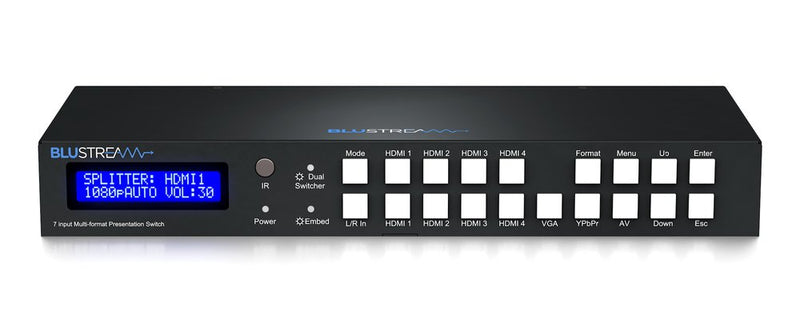 Blustream MFP72 7 Input 2 Output Multi-Format Presentation Switch