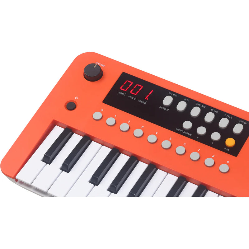 Medeli MK37 Portable Keyboard With USB MIDI And Audio (Orange) - 37 Mini Keys