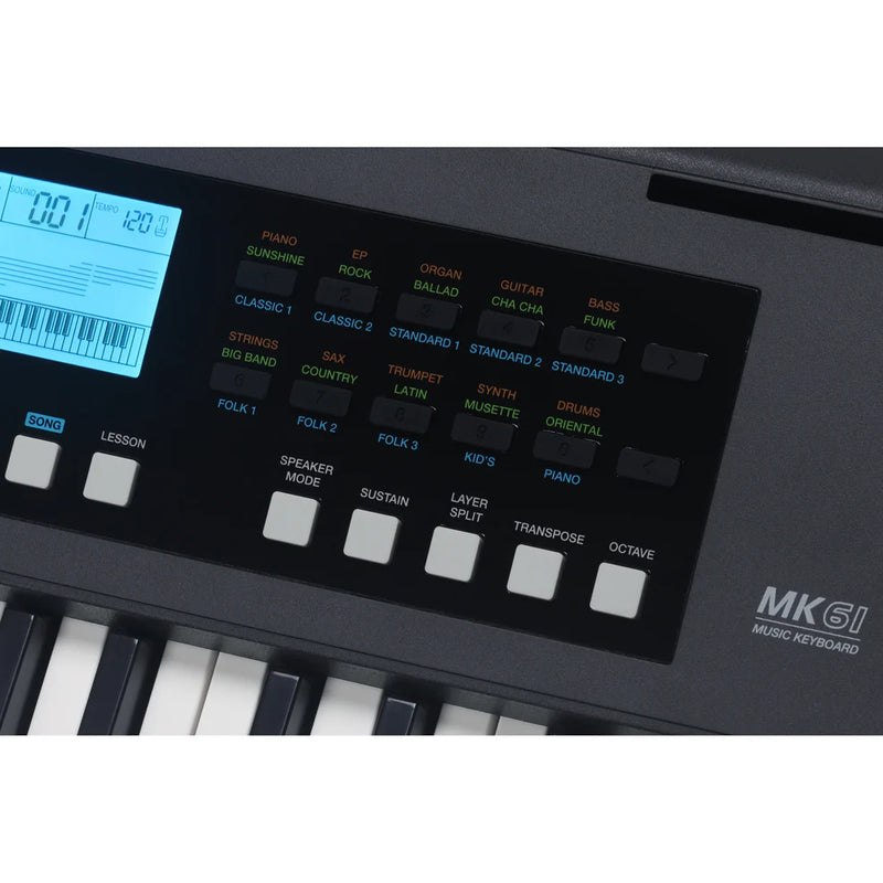 Medeli MK61 Portable Keyboard With USB MIDI And Audio (Black) - 61 Keys