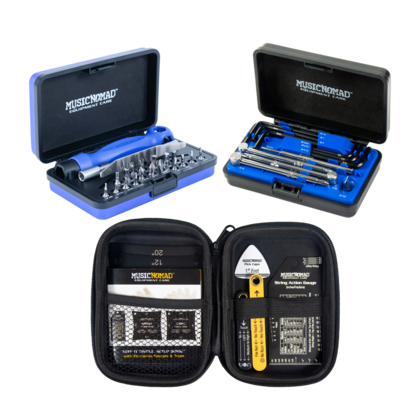 MusicNomad KISS-STARTER-KIT-BUNDLE 6pc Gauge Set/26pc Screwdriver Set/11pc Truss Rod Wrench Set
