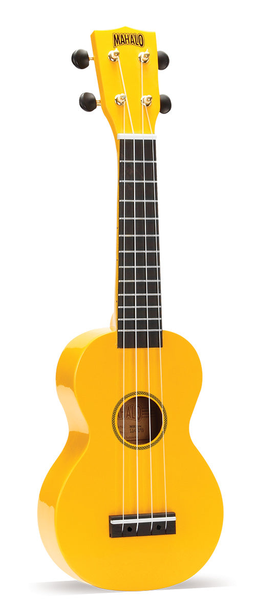 Mahalo MR1-YW Rainbow Series Soprano Ukulele (Yellow)