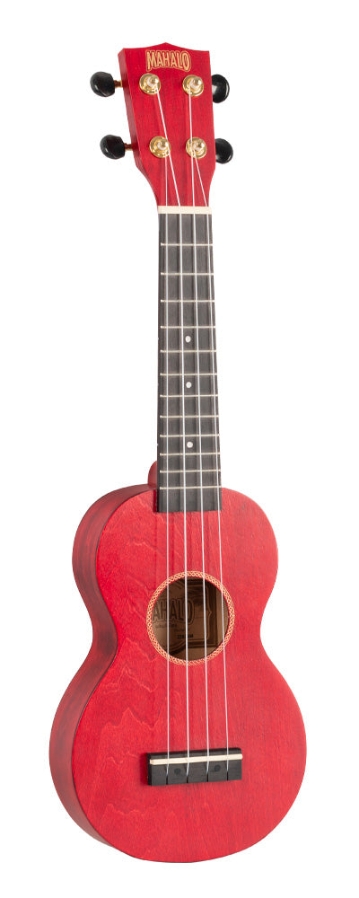 Mahalo MS1TRD Slimline Series Ukulélé soprano (rouge transparent)