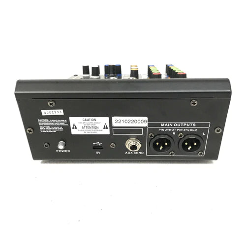 Music8 M8-MX2 USB 5-Channel Mixing Console/ Interface Mixer With EQ and DSP