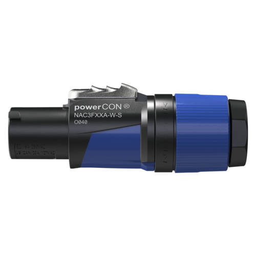 Neutrik NAC3FXXA-W-S Powercon In Connector (Blue)