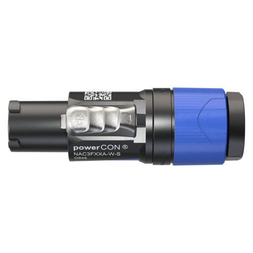Neutrik NAC3FXXA-W-S Powercon In Connector (Blue)