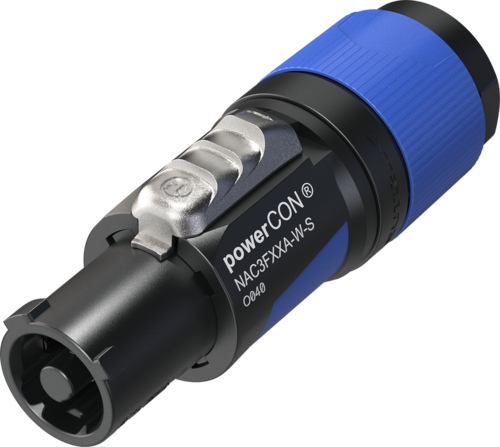 Neutrik NAC3FXXA-W-S Powercon In Connector (Blue)