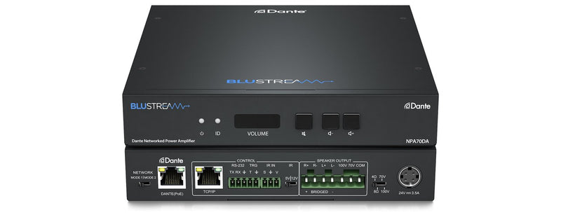 Amplificateur réseau Blustream NPA70DA Dante - 2x 35W
