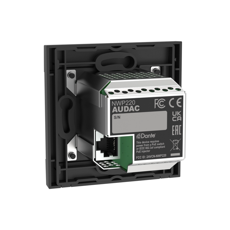 Audac NWP220US/B Network Input Panel With 2 XLR And Bluetooth (Black)