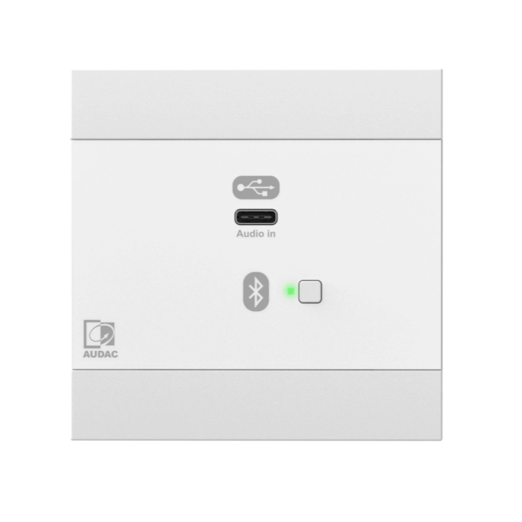 Audac NWP400US/W USB-C Network Input Panel With Bluetooth (White)