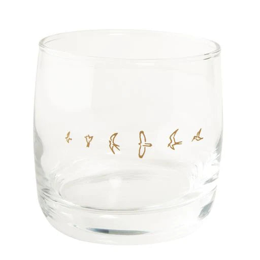 PRS Rocks Glass (Single, Gold Birds) - 10fl oz