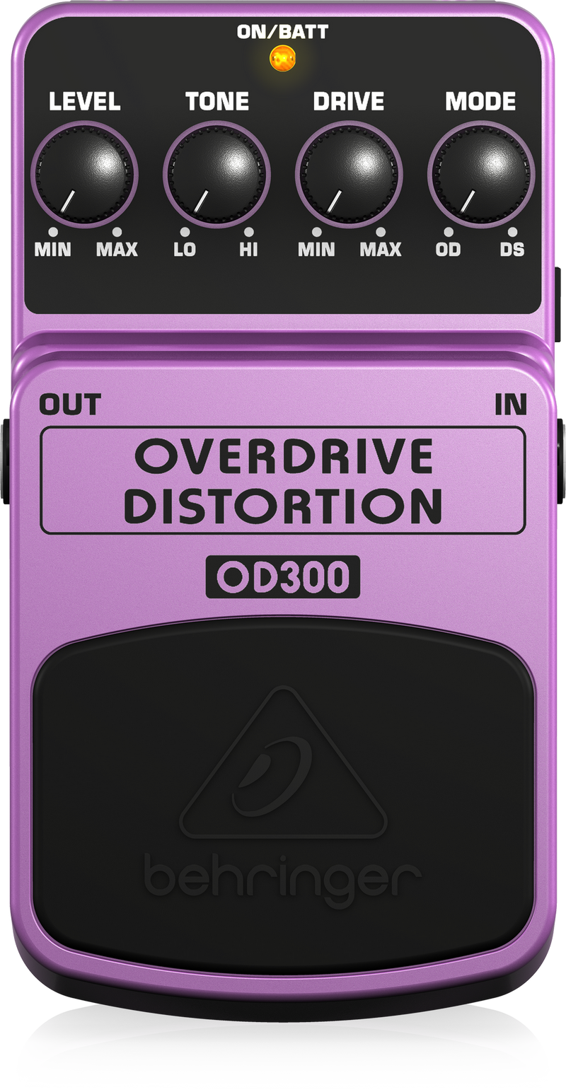 Behringer OD300 Overdrive And Distortion Stompbox Effect Pedal