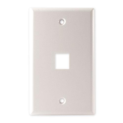 Covid Covid PB-11000-W Blank Wall Plate with 1 Keystone Hole (White)