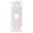 Covid PB-D1000-W Blank Wall Plate with 1 Keystone Hole (White)