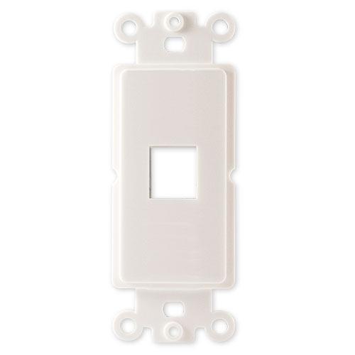 Covid PB-D1000-W Blank Wall Plate with 1 Keystone Hole (White)