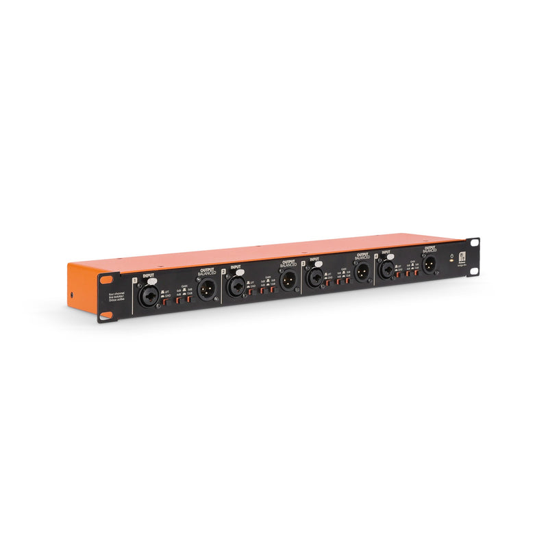 Palmer BRIDGE 4A+ Active 4-Channels Line Isolation DI Box - 19"