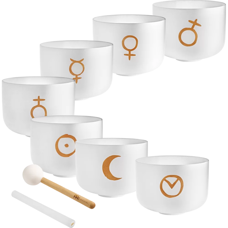 Meinl PCSBSETCHA SONIC Energy Planetary Crystal Singing Bowl Set