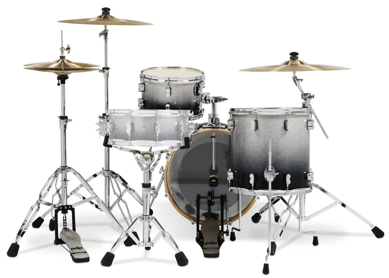 PDP PDCM18BPSB Concept Maple 3-Piece Bop Shell Pack Lacquer Finish (Silver to Black Fade)