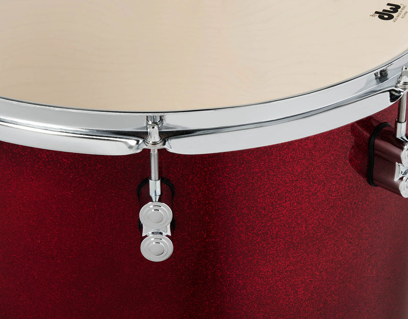 PDP PDCM24RKRB Concept Maple 3-Piece Rock Shell Pack Lacquer Finish (Red to Black Fade)