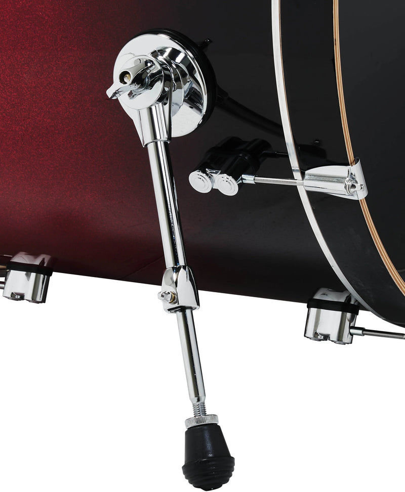 PDP PDCM24RKRB Concept Maple 3-Piece Rock Shell Pack Lacquer Finish (Red to Black Fade)