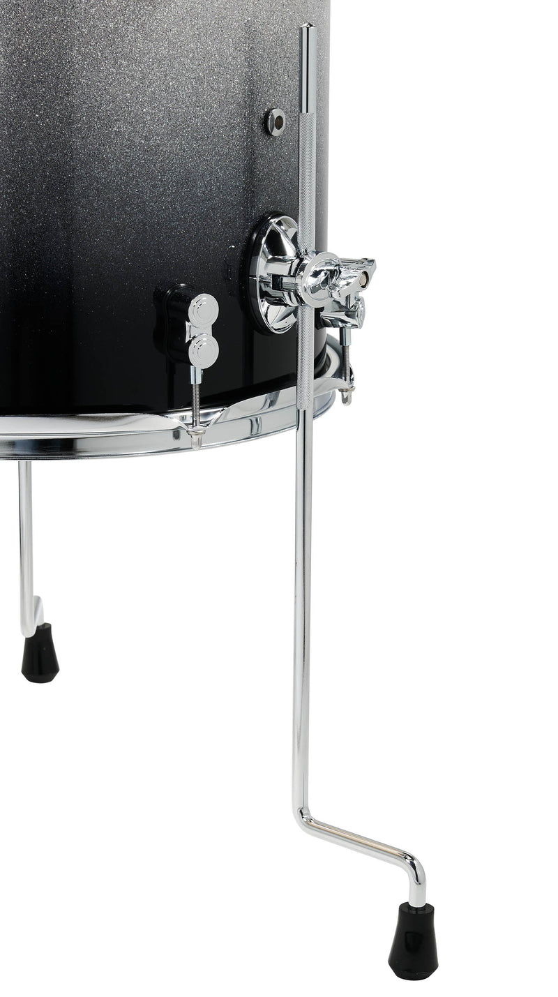 PDP PDCM24RKSB Concept Maple 3-Piece Rock Shell Pack Lacquer Finish (Silver to Black Fade)