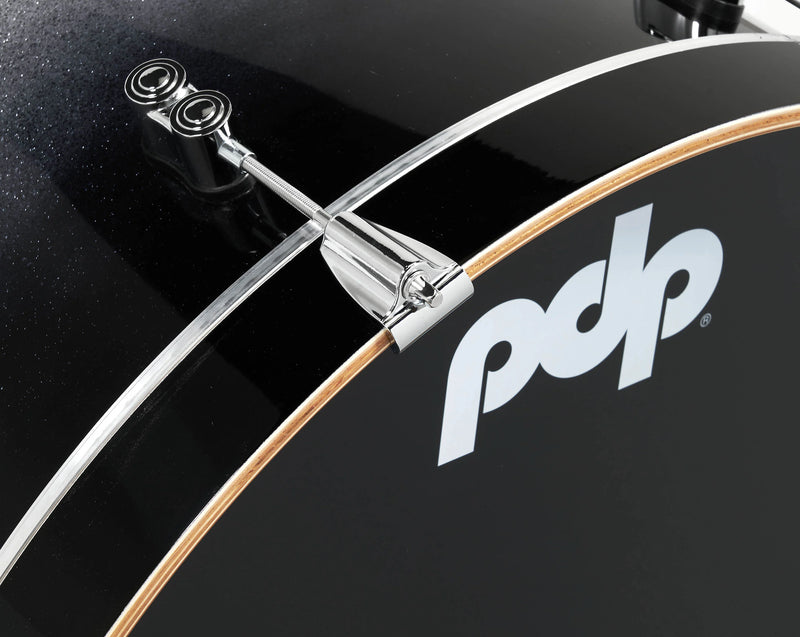 PDP PDCM24RKSB Concept Maple 3-Piece Rock Shell Pack Lacquer Finish (Silver to Black Fade)