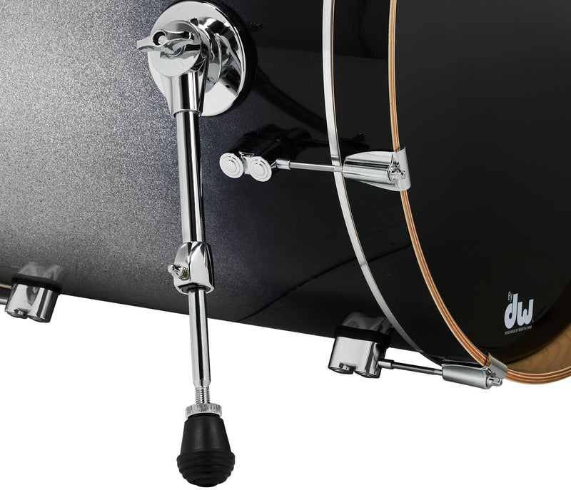 PDP PDCM24RKSB Concept Maple 3-Piece Rock Shell Pack Lacquer Finish (Silver to Black Fade)