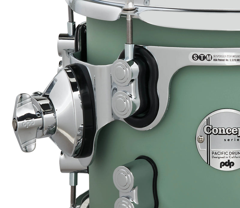 PDP PDCM24RKSF Concept Maple 3-Piece Rock Shell Pack Finish Ply (Satin Seafoam)