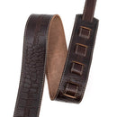 Profile EBL-6000 Leather Strap with Hot Press Design (Brown) - 2.25"