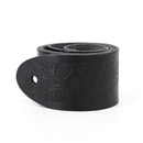 Profile EBL-6100 Leather Strap with Hot Press Design (Black) - 2.5"