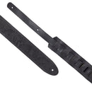 Profile EBL-6100 Leather Strap with Hot Press Design (Black) - 2.5"