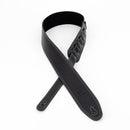 Profile LS-7000 Leather Strap with White Double Stitching (Black) - 2.5"