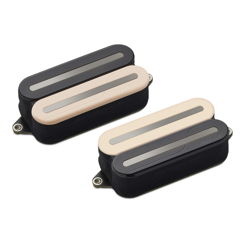 Fishman PRF-MO6-SVB Fluence Open Core Modern Humbucker 6-String Pickups (Black Nickel Blades, Reverse Zebra)