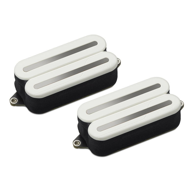 Fishman PRF-MO6-SWB Fluence Open Core Modern Humbucker 6-String, Set, Black Nickel Blades (White)