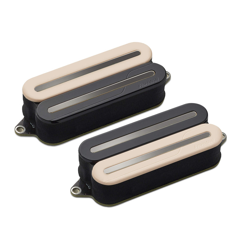 Fishman PRF-MO7-SZB Fluence Open Core Modern Humbucker 7-String Pickups Set (Zebra with Black Nickel Blades)