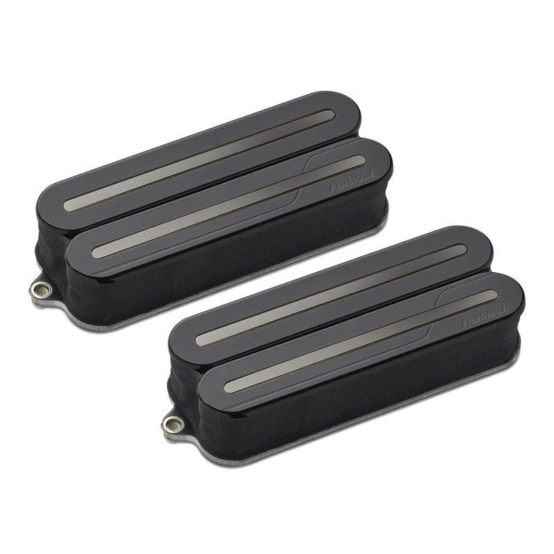 Fishman PRF-MO8-SBB Fluence Open Core Modern Humbucker 8-String, Set, Black Nickel Blades (Black)