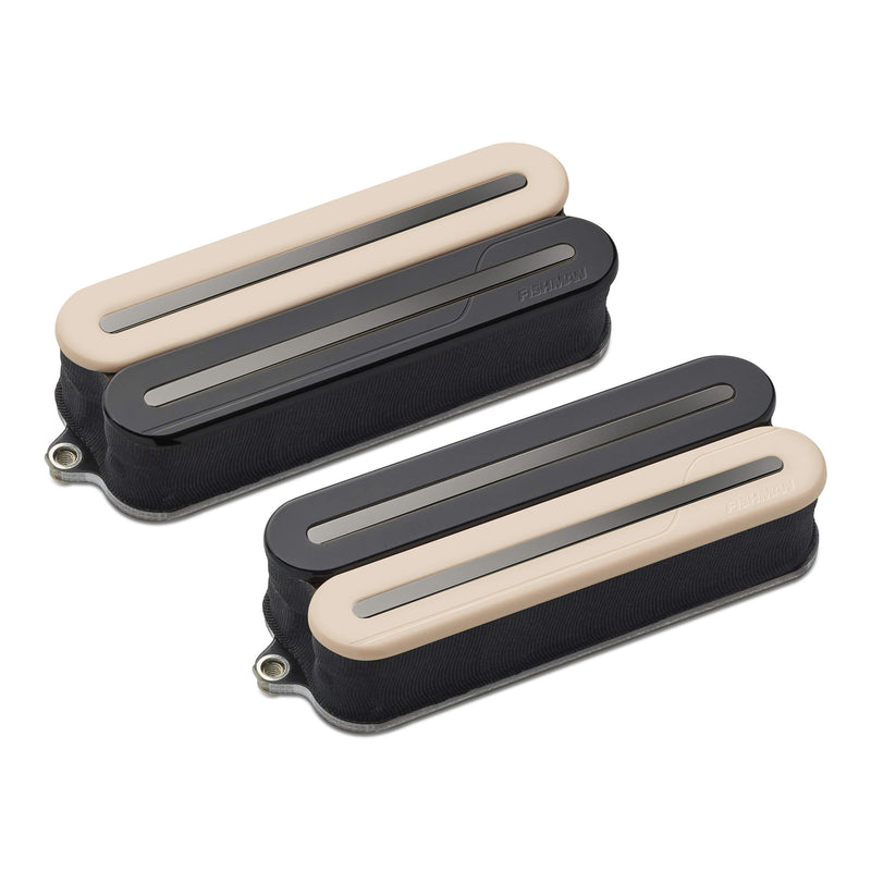 Fishman PRF-MO8-SZB Fluence Open Core Modern Humbucker 8-String Pickups Set (Zebra with Black Nickel Blades)