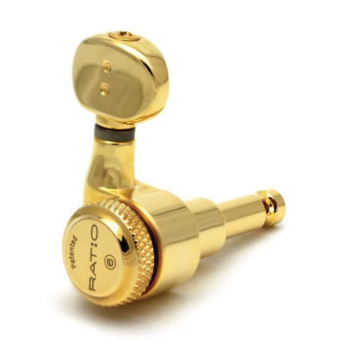 Graph Tech PRL-8731-G0 Ratio Guitar Guitar Guitar Lock Machine Heads (Gold)