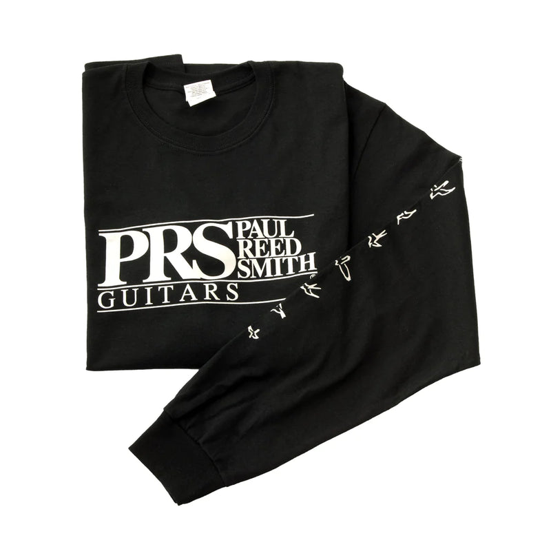 PRS Long Sleeve Tee Block Logo With Birds (Black) - 2X Large
