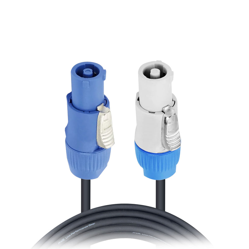 ProX XC-PWC14-25 14 AWG High Performance PowerCon Link Grey Male to PowerCon Blue Male - 25ft