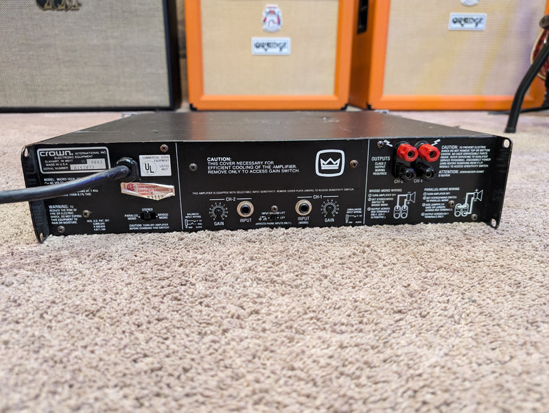 Crown AMCRON MICRO-TECH 1200LX Stereo Power Amplifier (USED)