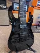 Ibanez GRG7221QATKS Gio Series 7 String Electric Guitar (Quilted Maple Black) (DEMO)