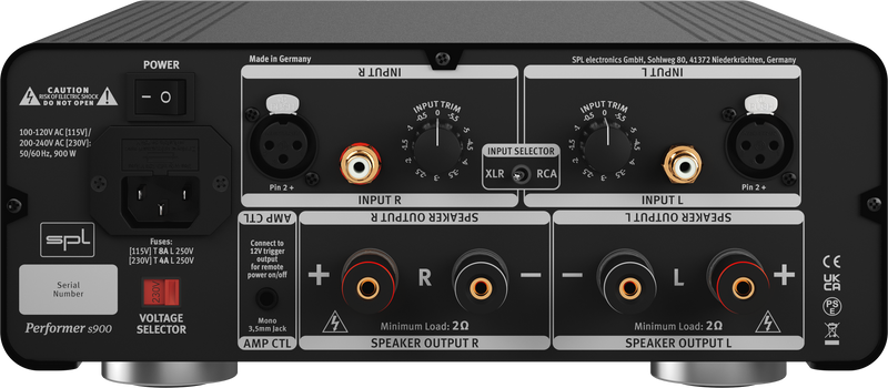 Amplificateur SPL Performor S900 STEREO POWER (RED)