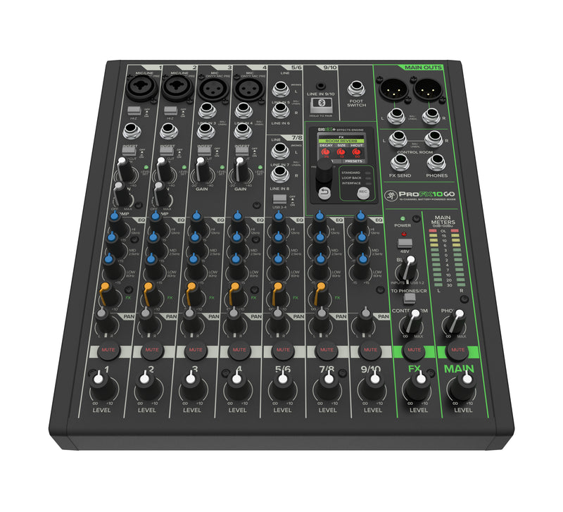 Mackie PROFX10GO Battery Powered 10 Channel Mixer